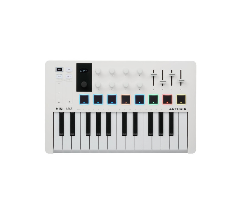 Arturia MiniLab 3 White 25 Key MIDI Keyboard