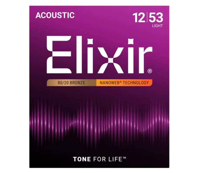 ELIXIR ACOUSTIC 80/20 BRONZE WITH NANOWEB COATING - 11002