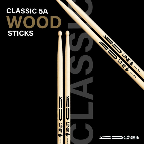 KV Line 5A Drum Sticks - Classic Wood