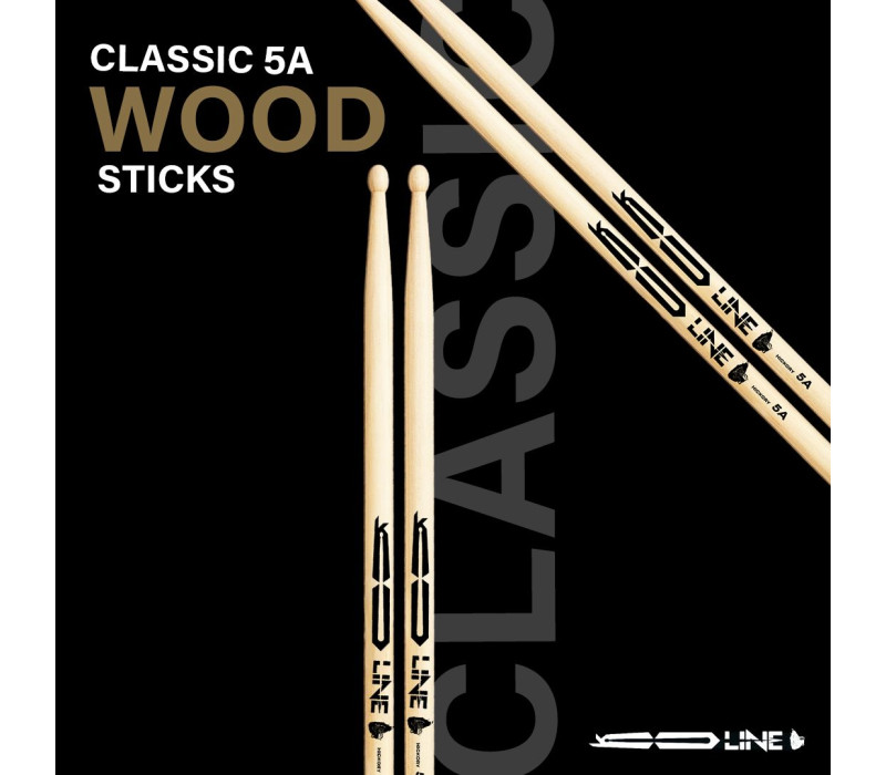 KV Line 5A Drum Sticks - Classic Wood