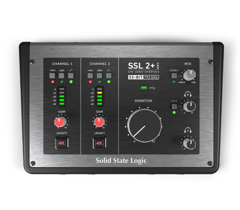 SSL2+ MKII 2-in/4-out USB Audio Interface