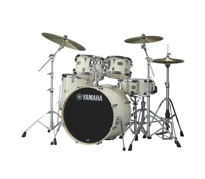 YAMAHA SBP2F5 CLASSIC WHITE 5-PIECE SHELL STAGE CUSTOM BIRCH DRUM KIT (EXCLUDING CYMBALS & Drum Stool)