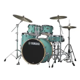 YAMAHA SBP2F5 SURF GREEN 5-PIECE SHELL STAGE CUSTOM BIRCH DRUM KIT (EXLCUDING STOOL & CYMBALS)
