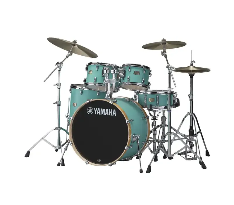 YAMAHA SBP2F5 SURF GREEN 5-PIECE SHELL STAGE CUSTOM BIRCH DRUM KIT (EXLCUDING STOOL & CYMBALS)